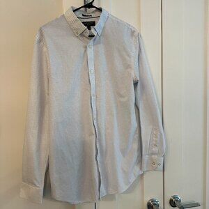 Banana Republic White & Blue Dress Shirt